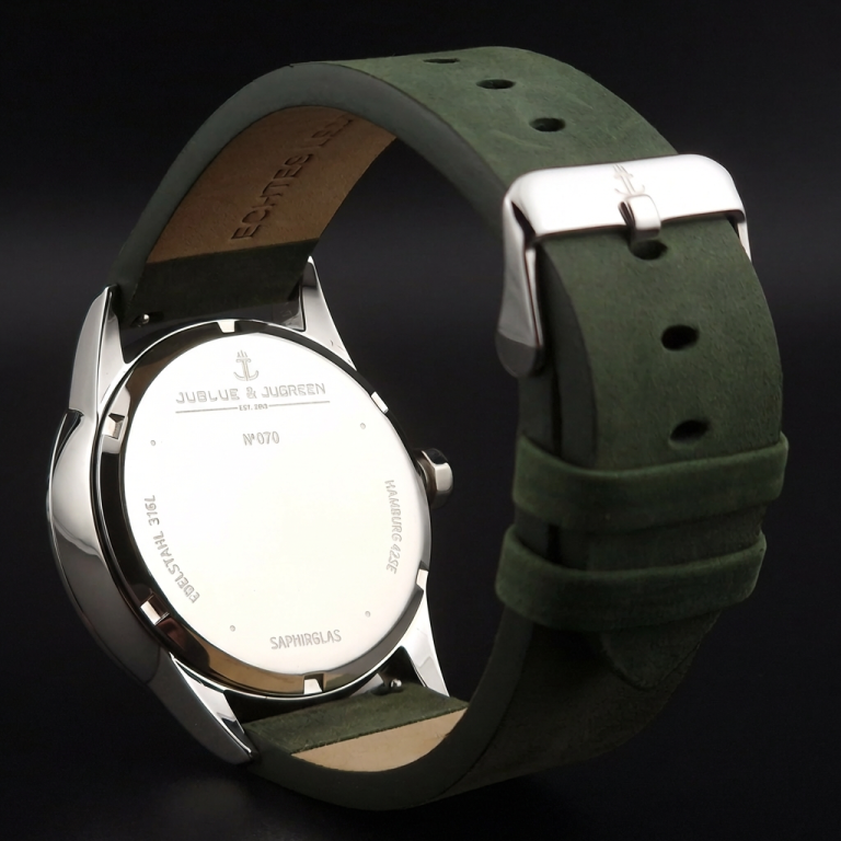 Die fortlaufende Nummerierung einer JUBLUE & JUGREEN - Armbanduhr