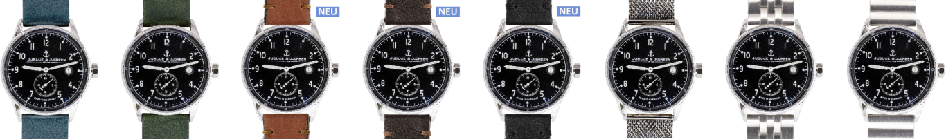 Die hochwertigen Armbänder von JUBLUE & JUGREEN, hier an ROSTOCK 42