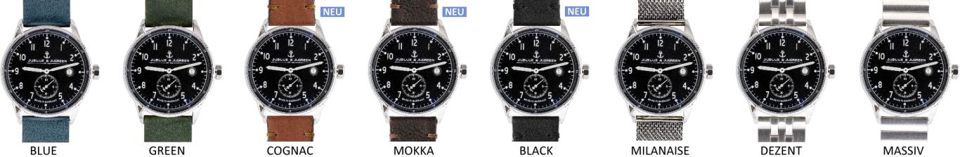 Die hochwertigen Armbänder von JUBLUE & JUGREEN, hier an ROSTOCK 42