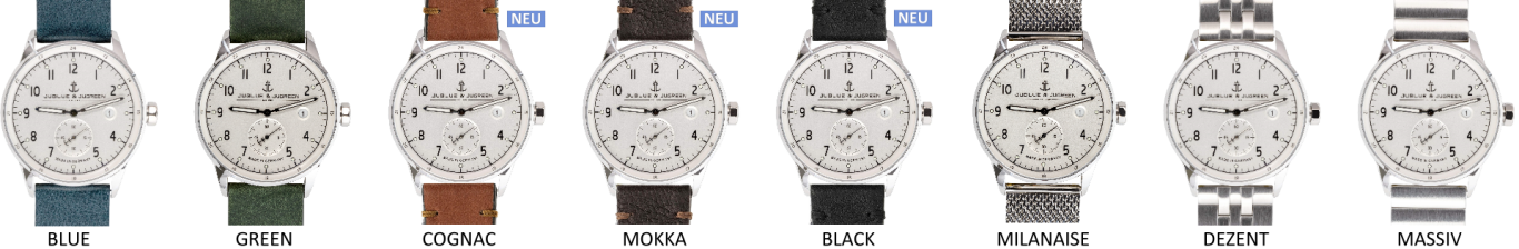 Die hochwertigen Armbänder von JUBLUE & JUGREEN, hier an HAMBURG 42